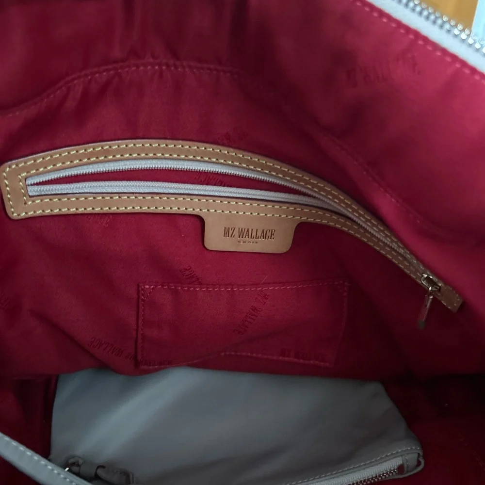 MZ Wallace Soho Tote. Two-Tone Black and Tan Bag - Picture 9 of 16